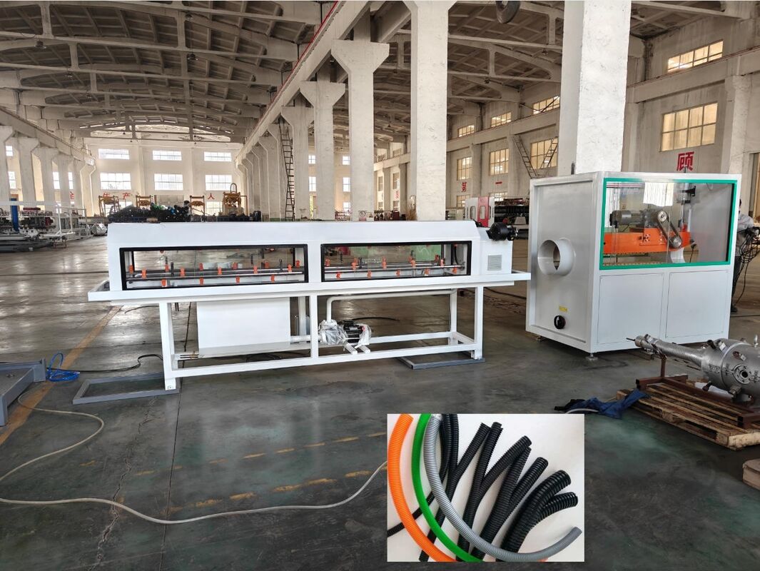 Double Wall Corrugated Pipe Extrusion Line with Siemens AC Motor, 33:1 Screw Ratio, and Water Cooling System