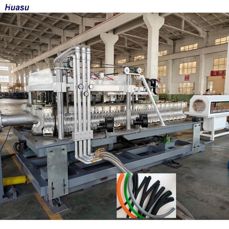 Siemens Main Electrical Parts Double Wall Corrugated Pipe Extrusion Line with 48 Mould Quantity and Water Cooling Functionality