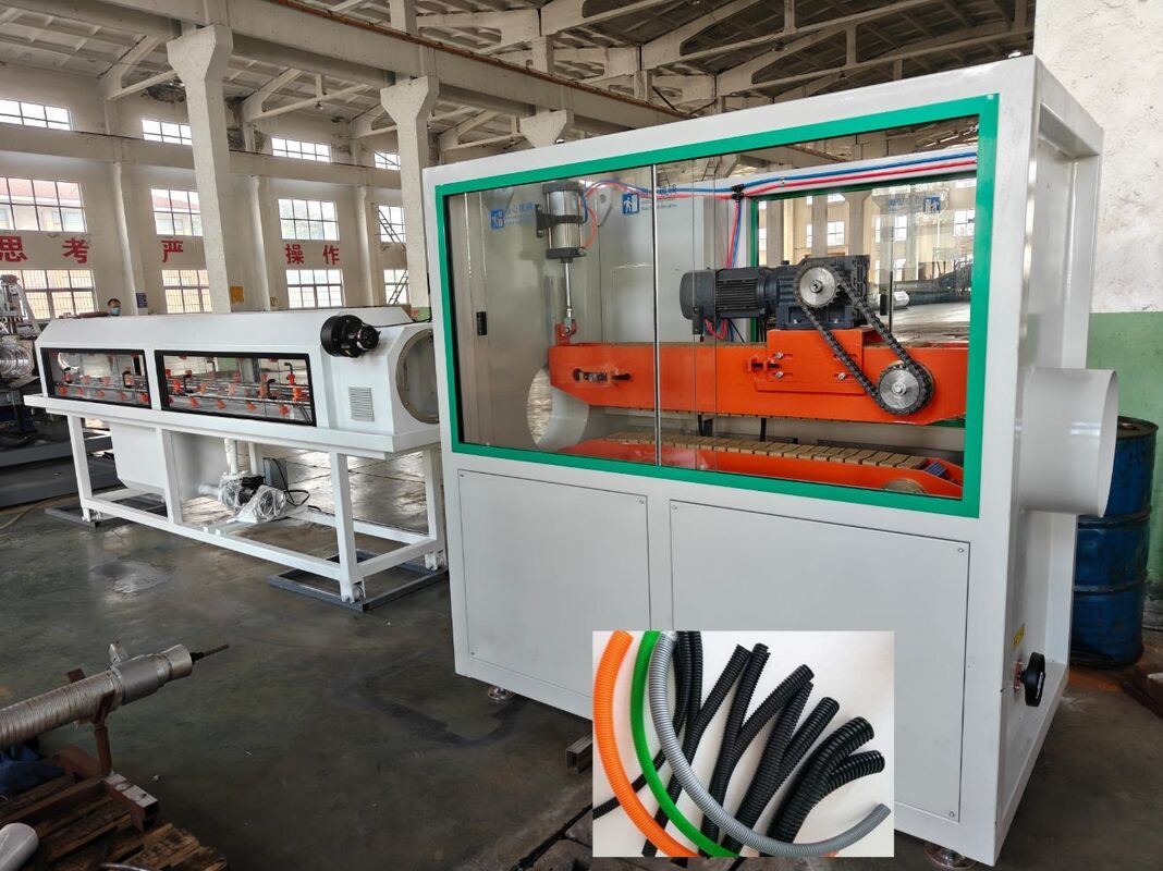 Siemens Main Electrical Parts Double Wall Corrugated Pipe Extrusion Line with 48 Mould Quantity and Water Cooling Functionality