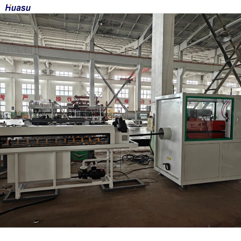 Single Wall Corrugated Pipe Extrusion Line with Barrel Nitriding Depth 0.4 to 0.7 Mm, Total Power 25 to 50, and PLC Control for Pipe Production