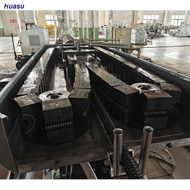 Single Wall Corrugated Pipe Extrusion Line with Barrel Nitriding Depth 0.4 to 0.7 Mm, Total Power 25 to 50, and PLC Control for Pipe Production