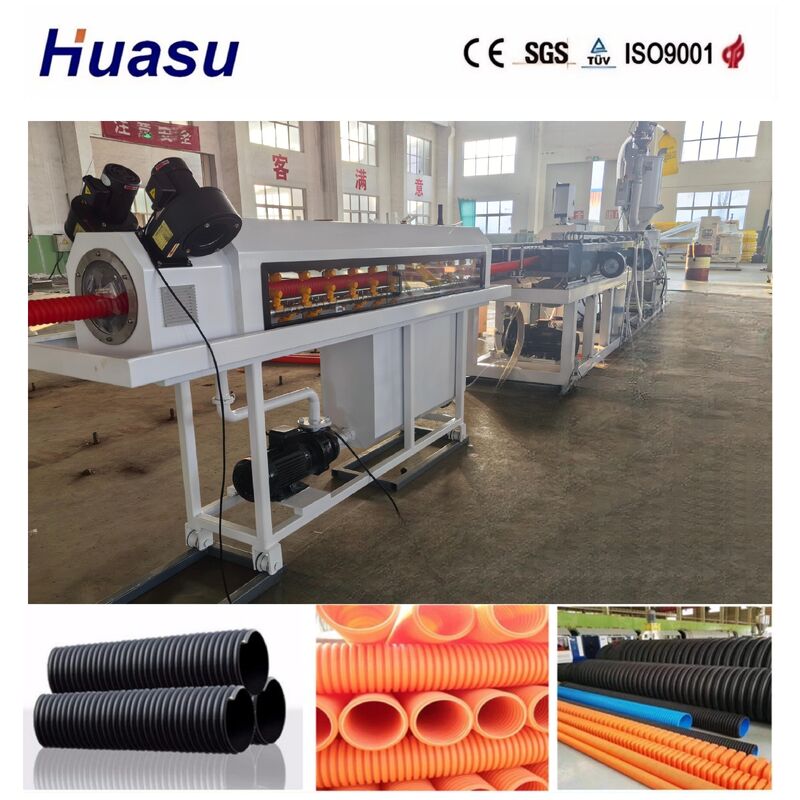 High Automation PLC Control Cable Protection Pipe Extrusion Line for 32mm-1600mm Pipe ID Corrugated Pipe Production