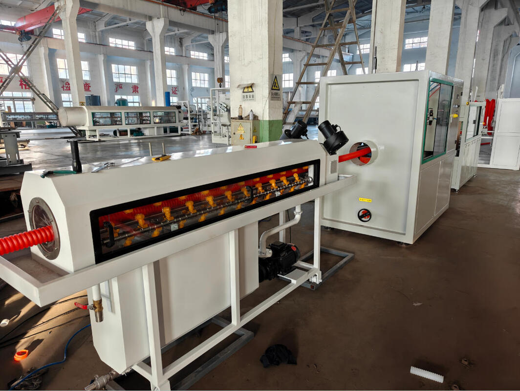 Water Cooling Double Wall Corrugated Pipe Extrusion Line with Integral Type Extruder and Siemens Electric Components