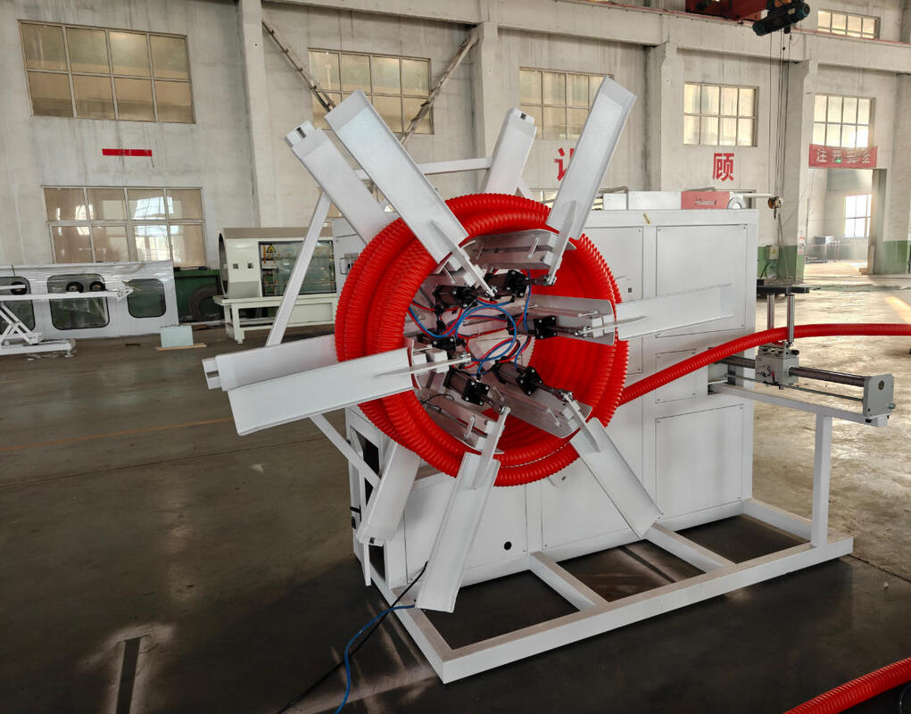 PLC Control System Single Wall Corrugated Pipe Extrusion Line with Siemens Main Motor and Water Cooling