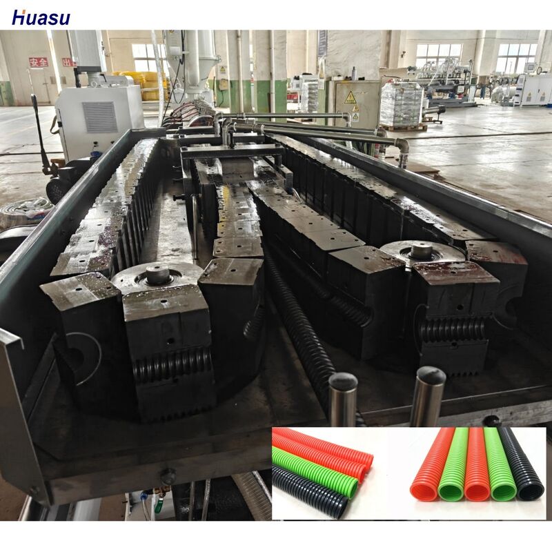 Single Wall Corrugated Pipe Extrusion Line with Temperature Sensor, 1 Year Guarantee, and Hard Teeth Face Gearbox