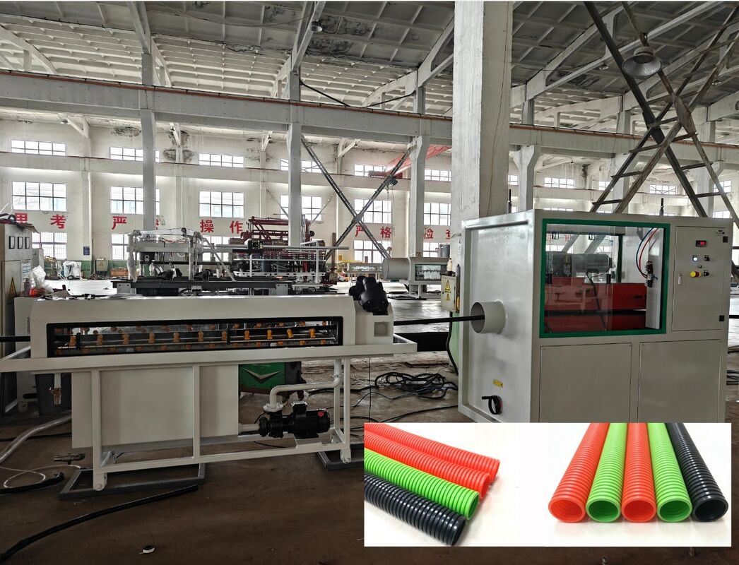 38CrMoAlA Barrel Material Single Wall Corrugated Pipe Extrusion Line with PLC Remote Control and Siemens Schneider Main Electrics