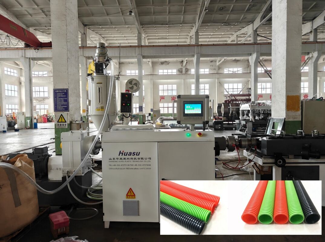 Single Wall Corrugated Pipe Extrusion Line with PLC Remote Control and High Quality Steel Water Sleeve for Plastic Pipe Extrusion