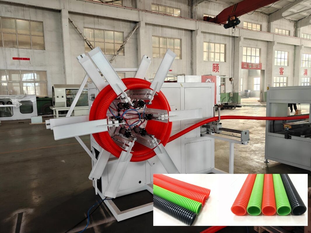 Single Wall Corrugated Pipe Extrusion Line with 38CrMoAlA Barrel Material PLC Remote Control for HDPE Suitable Materials