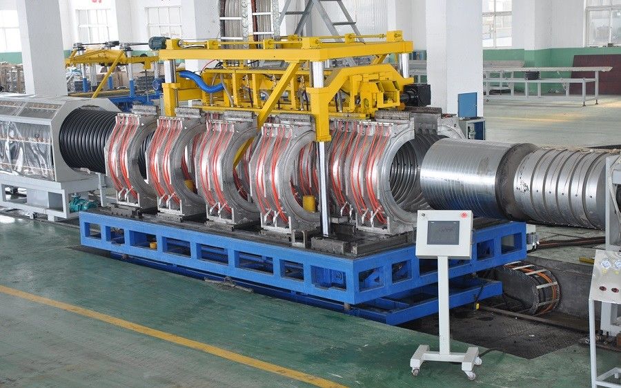 Double Strands Plastic Pipe Extrusion Line / High Output PVC Pipe Production Line