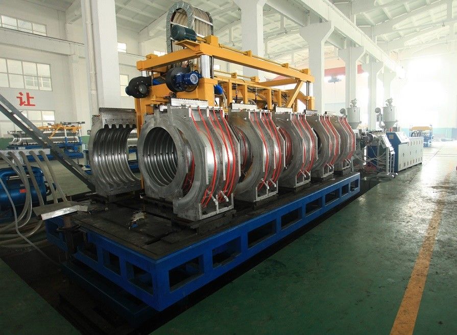 Double Strands Plastic Pipe Extrusion Line / High Output PVC Pipe Production Line