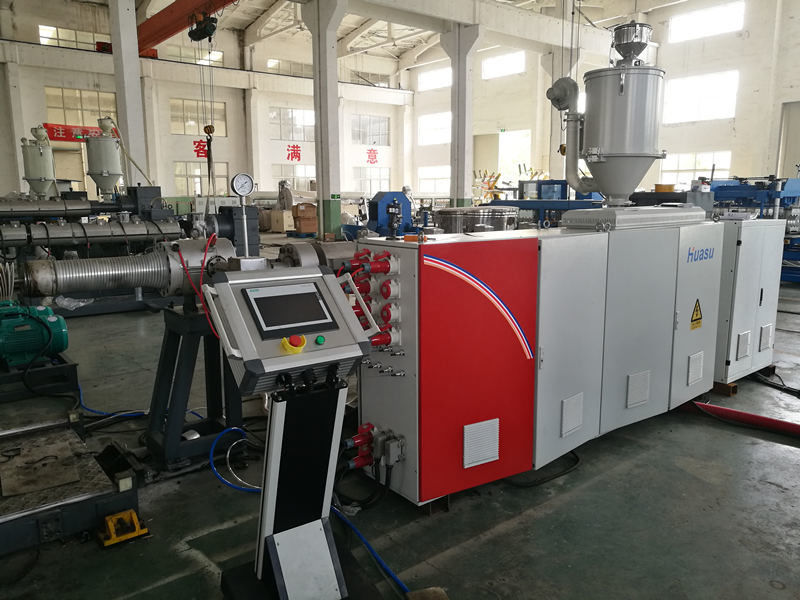 HDPE Double Wall Corrugated Pipe Machinery , Corrugated Pipe Extrusion Line SBG-250