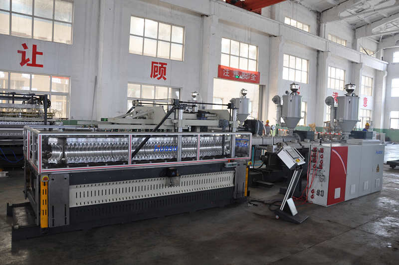 HDPE Double Wall Corrugated Pipe Machinery , Corrugated Pipe Extrusion Line SBG-250
