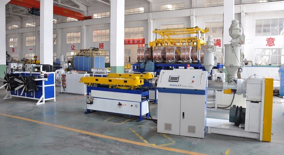 Semi Automatic Flexible Single Wall Corrugated Pipe Extrusion Line 12-120KW
