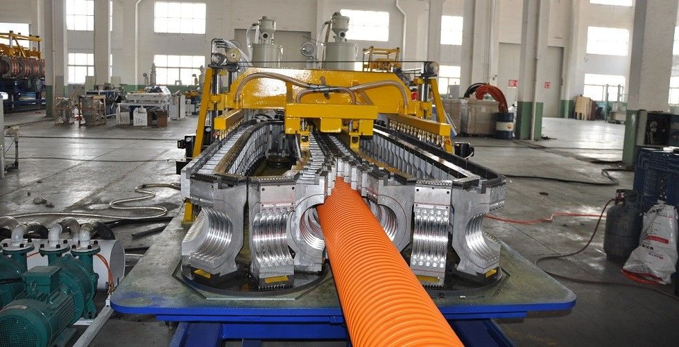SBG300 Double Wall Corrugated Pipe Extrusion Line , Corrugated Pipe Making Machine