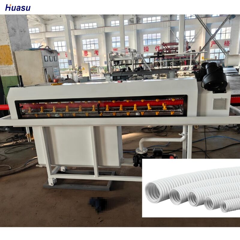 HDPE Single Wall Corrugated Pipe Extrusion Line Rotary Mold Type Extrution Line Capable of Producing High Strength Pipes