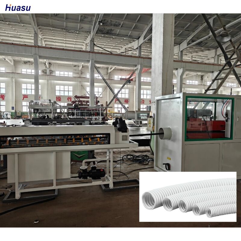 HDPE Single Wall Corrugated Pipe Extrusion Line Rotary Mold Type Extrution Line Capable of Producing High Strength Pipes
