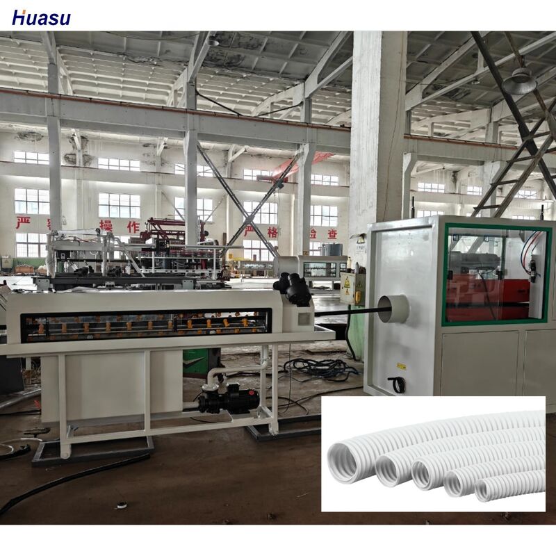 PLC Control Single Wall Corrugated Pipe Production Line for PP PE PVC Raw Materials Ensuring Production and Consistent