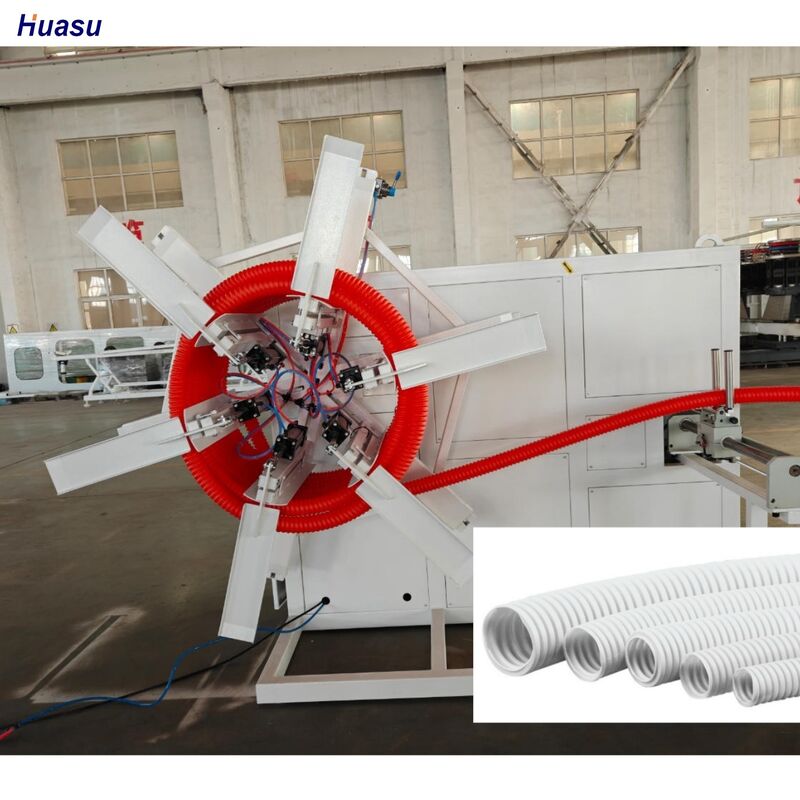 Water Cooling Single Wall Corrugated Pipe Extrusion Line with One Feed and 1 Set Corrugator Ensuring Stable Production Process