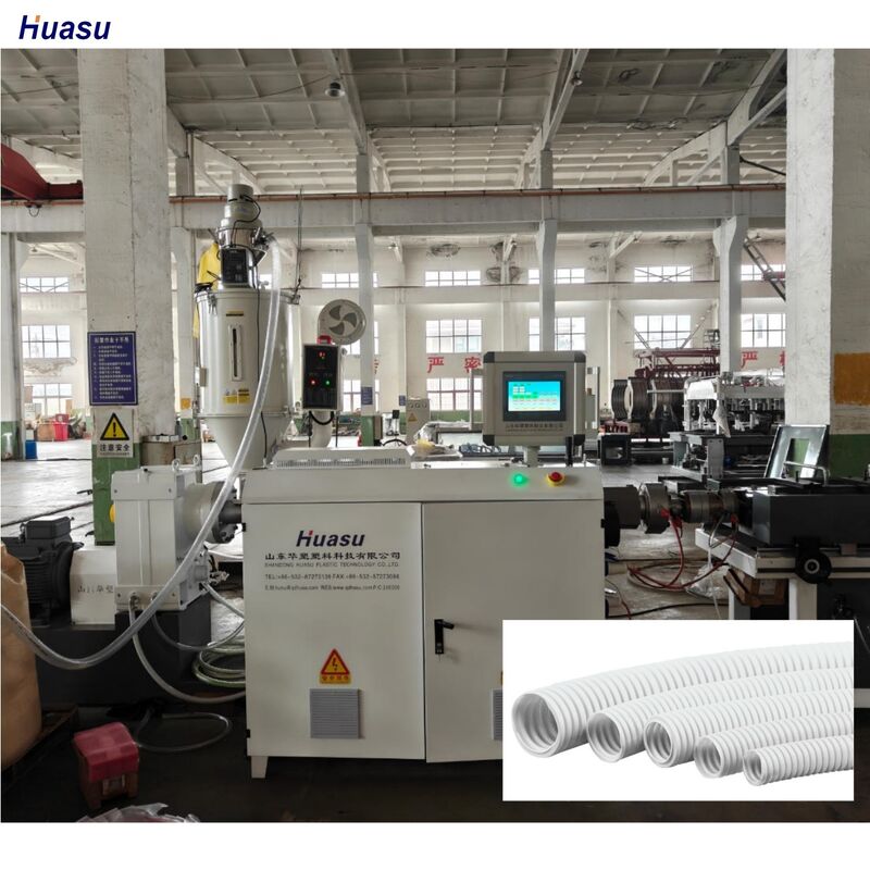 PLC Control Single Wall Corrugated Pipe Extrusion Line Featuring Screw Material 38crmoala and 1 Set Corrugator for Operation