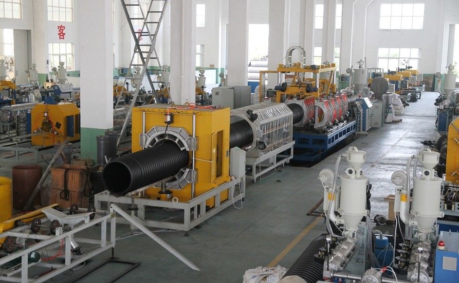 SBG800 Double Wall Corrugated Pipe Extrusion Line , Plastic Pipe Making Machinery