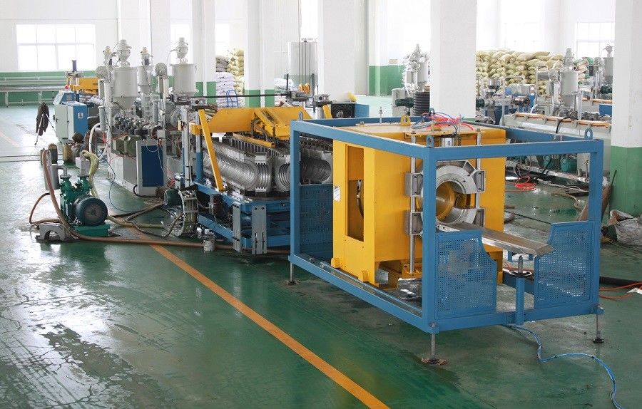 High Effective Double Wall Corrugated Pipe Extrusion Line For HDPE / PP Pipe