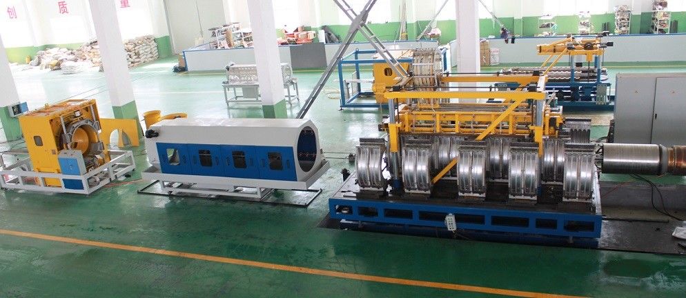 Double Wall Corrugated Pipe Machinery High Speed For HDPE / PP / PVC