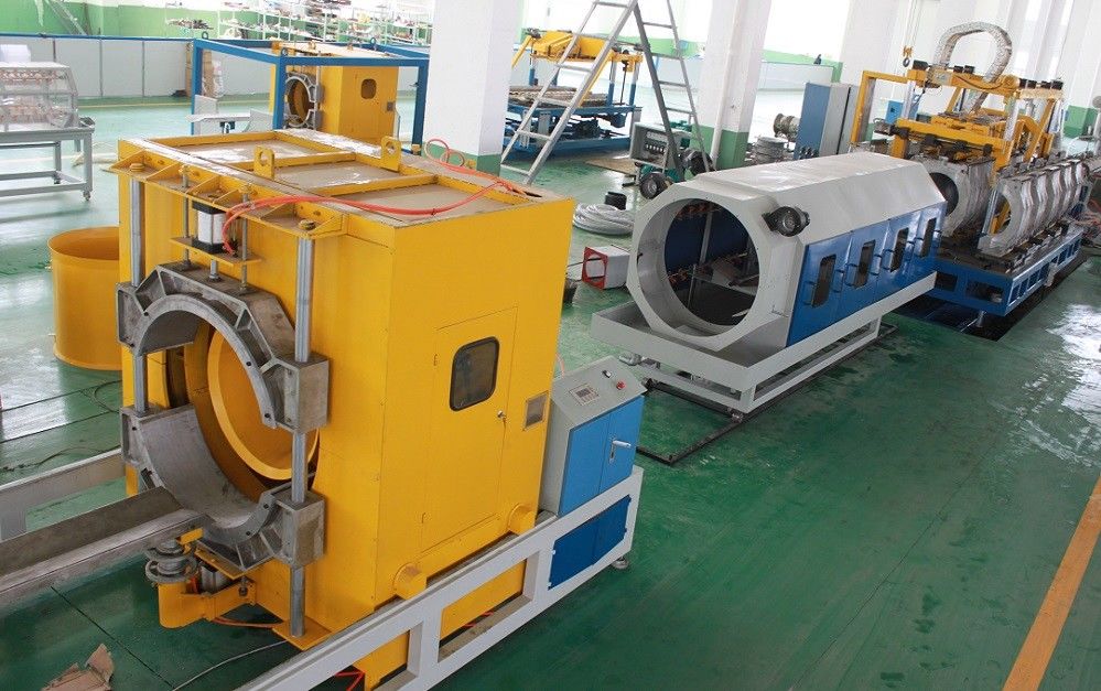 Double Wall Corrugated Pipe Machinery High Speed For HDPE / PP / PVC