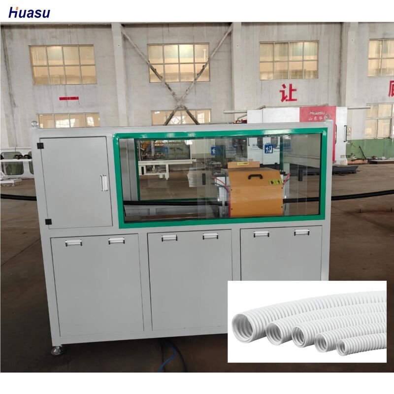 Siemens Schneider Main Electrics Corrugated Pipe Extrusion Line Extruding Machine Designed For Pipe Manufacturing Process