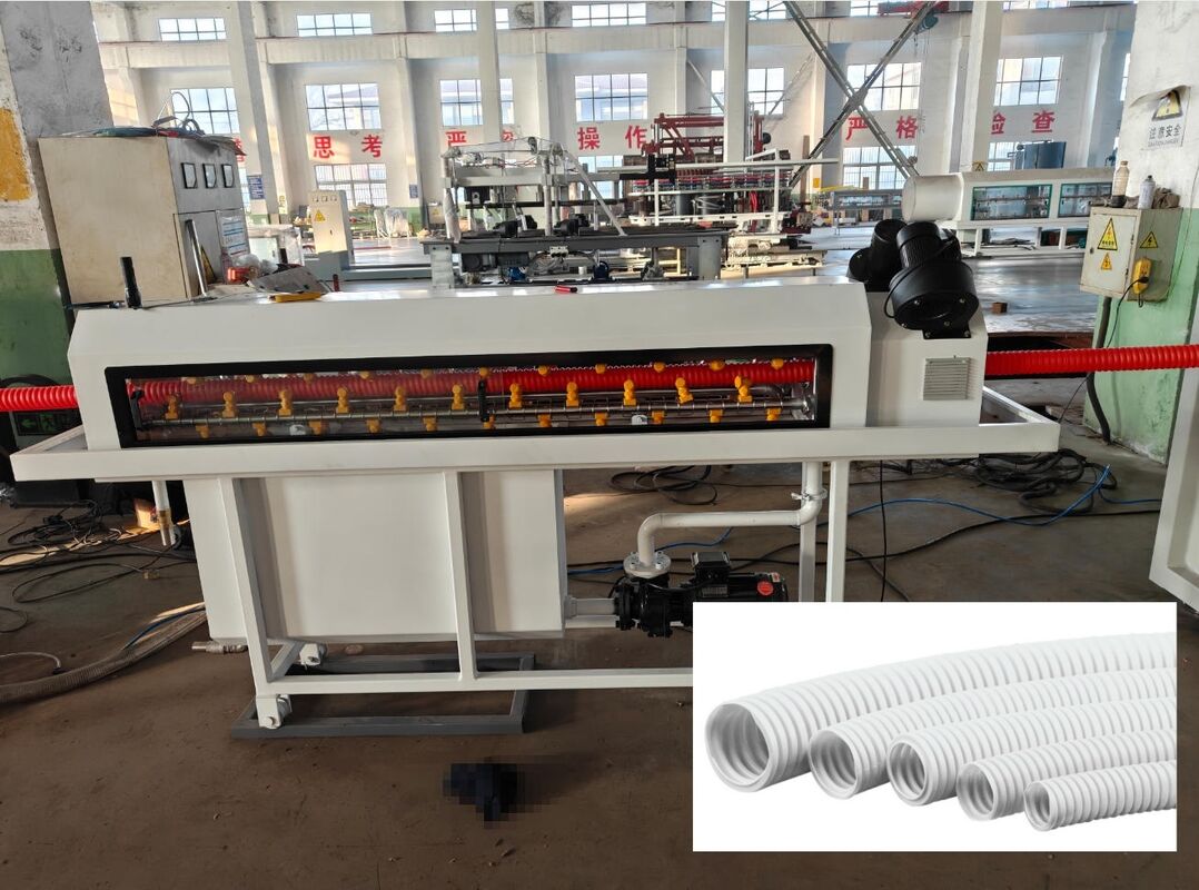 Siemens Schneider Main Electrics Corrugated Pipe Extrusion Line Extruding Machine Designed For Pipe Manufacturing Process