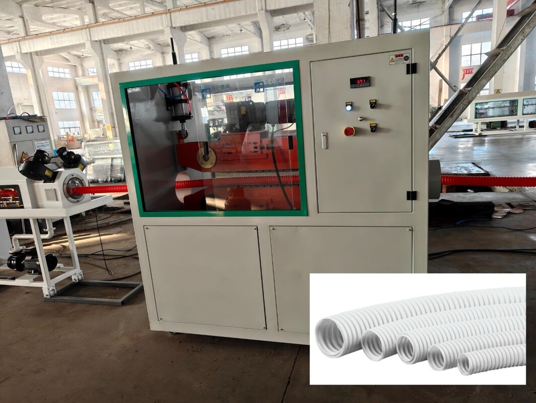 PLC With Remote Control Single Wall Corrugated Pipe Extrusion Line Extruding Machine Equipped With Omron Relay For Production