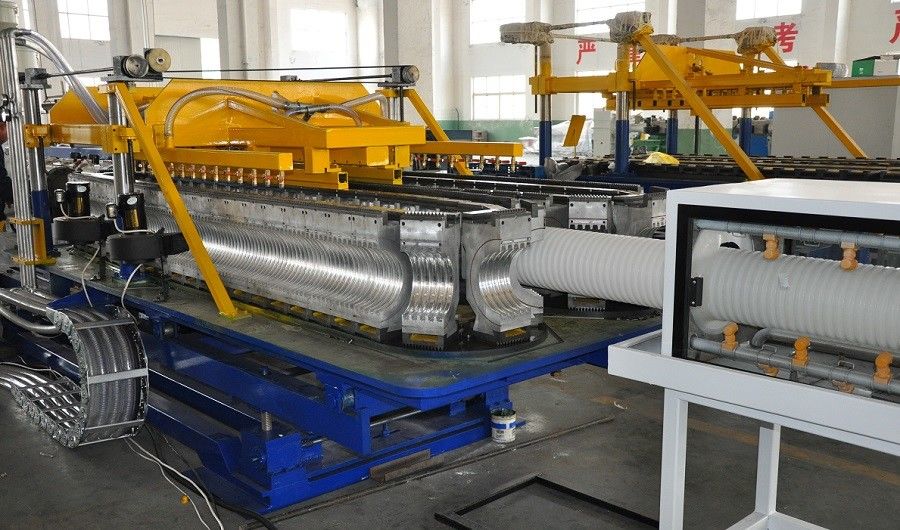 Qingdao Single Wall Corrugated Pipe Production Line , Corrugated Pipe Extrusion Machinery