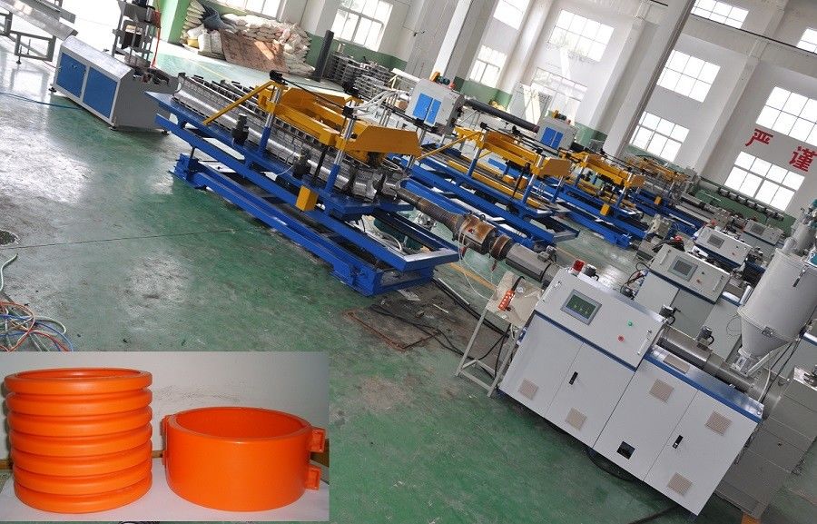 Qingdao Single Wall Corrugated Pipe Production Line , Corrugated Pipe Extrusion Machinery