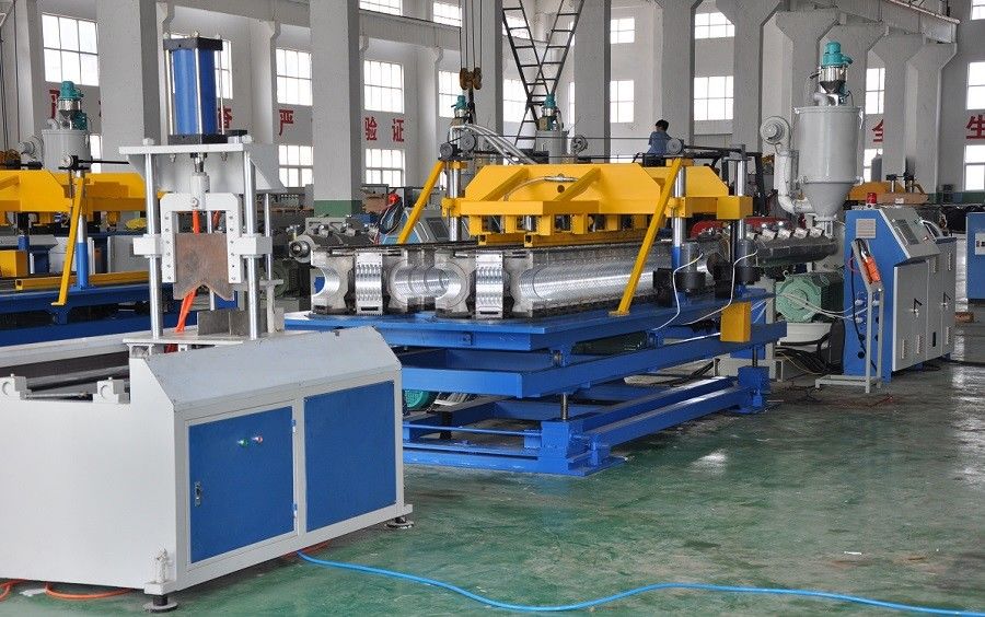 PA / PVC Single Wall Corrugated Pipe Extrusion Line / Pipe Extruder Line SBG-250