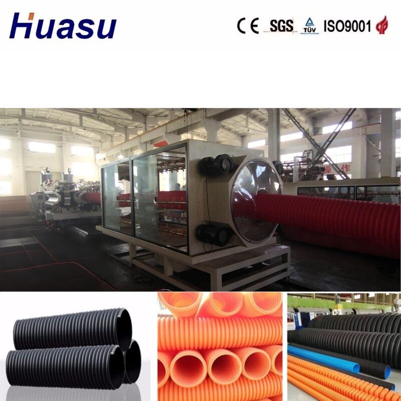32-1600mm Pipe Diameter Double Wall Corrugated Pipe Extrusion Line with Siemens PLC Control and 100-3000kg/h Output Capacity