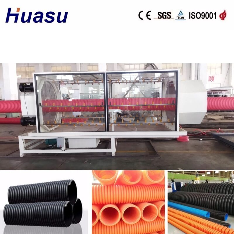 Double Wall Corrugated Pipe Extrusion Machine with 32mm-1600mm Pipe Diameter, PLC Control, and High Productivity