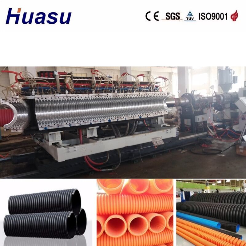 Double Wall Corrugated Pipe Extrusion Machine with 32mm-1600mm Pipe Diameter, PLC Control, and High Productivity