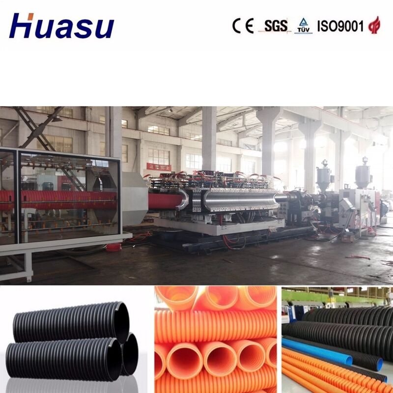 PLC Controlled Double Wall Corrugated Pipe Extrusion Line with 32mm-1600mm Pipe Diameter for High Productivity