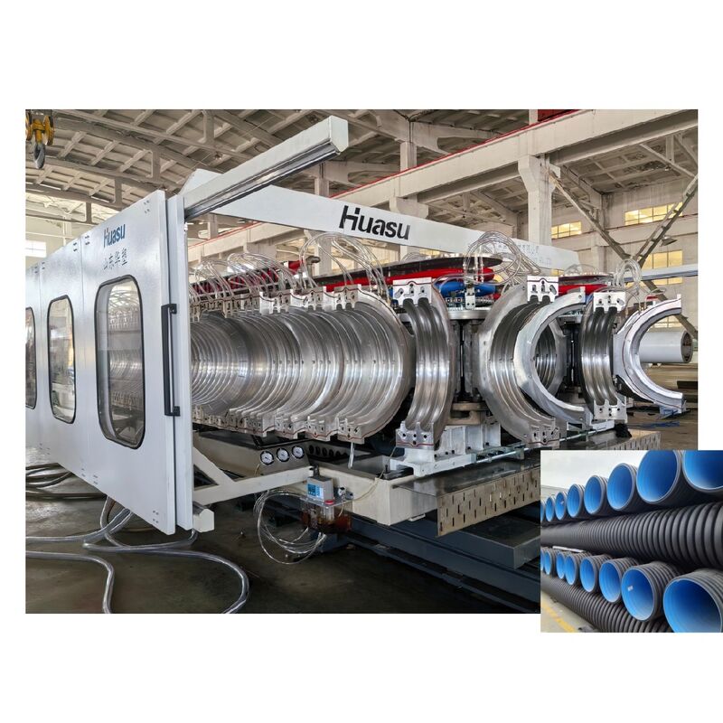 Automatic Belling-on-line Double Wall Corrugated Pipe Extrusion Line with PLC Control for 32-1600mm Diameter Pipes