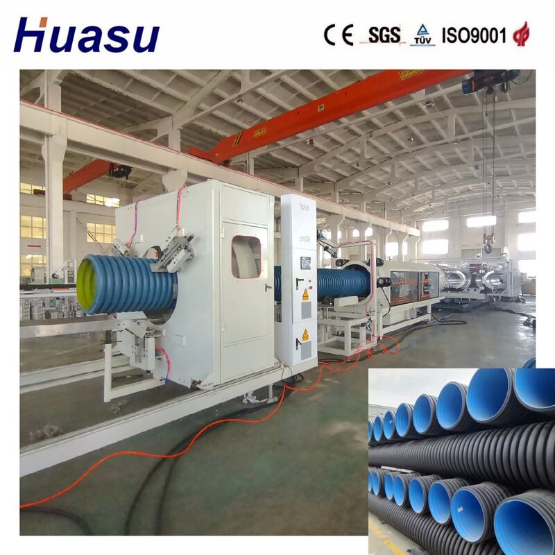 PLC Controlled Double Wall Corrugated Pipe Extrusion Line with 32-1600mm Diameter and Belling-on-line Expansion
