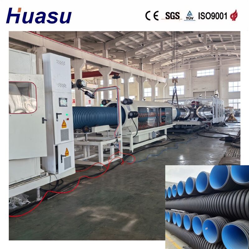 High Speed PE/PP/PVC/MPP Double Wall Corrugated Pipe Extrusion Line