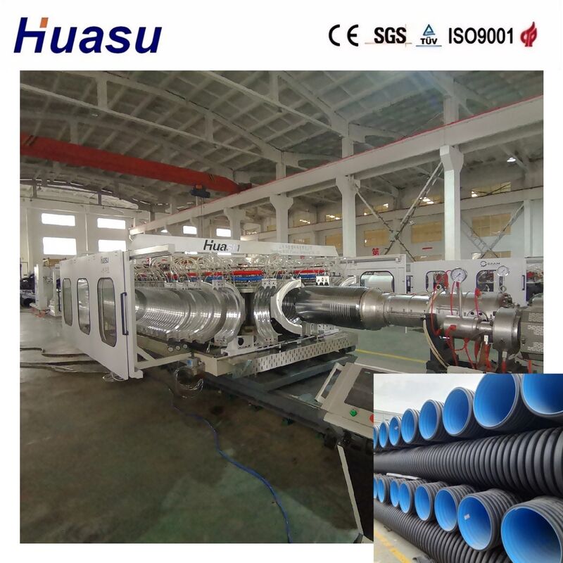 PLC Controlled Double Wall Corrugated Pipe Production Line with 32-1600mm Diameter and Energy Saving Features