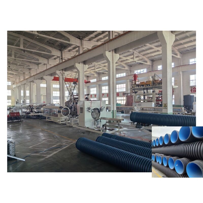 PLC Controlled Double Wall Corrugated Pipe Extrusion Line for 32-1600mm Diameter with High Productivity