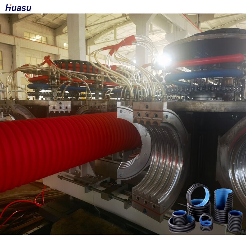 Single Double Corrugated Pipe Making Machine with High Quality Extrusion Line with PLC Control System