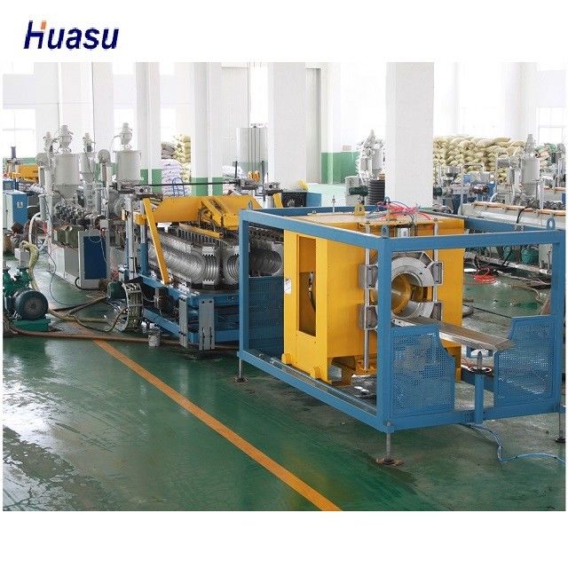 Corrugated OD 400mm 750kg/H Hdpe Pipe Production Line