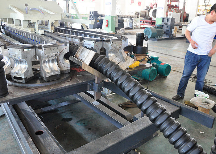 Sewerage Drainage Double Wall Corrugated Pipe Extrusion Line For Fields Streets