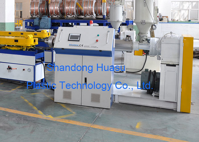 PLC Plastic PP PE Single Wall Corrugated Pipe Extrusion Line Pipe Tube Extruder