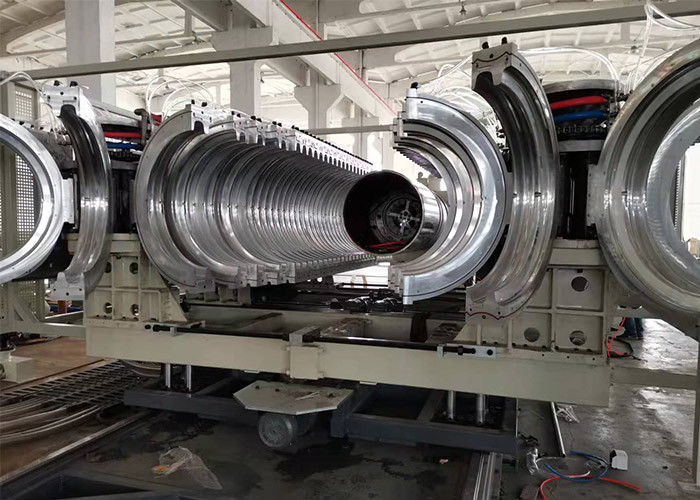 Corrugated Pipe Extrusion Machine For HDPE Double Wall Plastic Tube