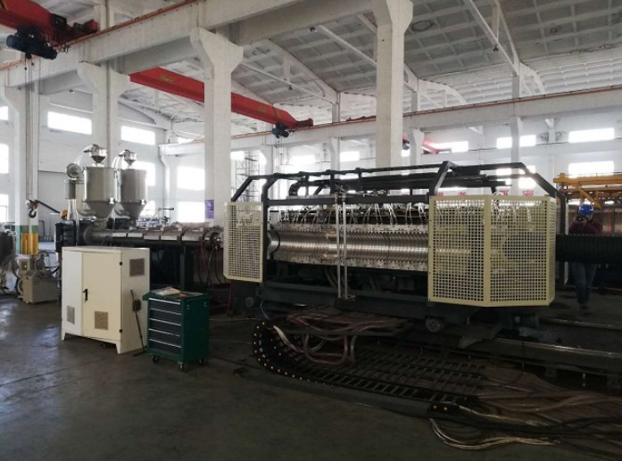 OD 600mm Double Wall Corrugated HDPE Pipe Extrusion Line
