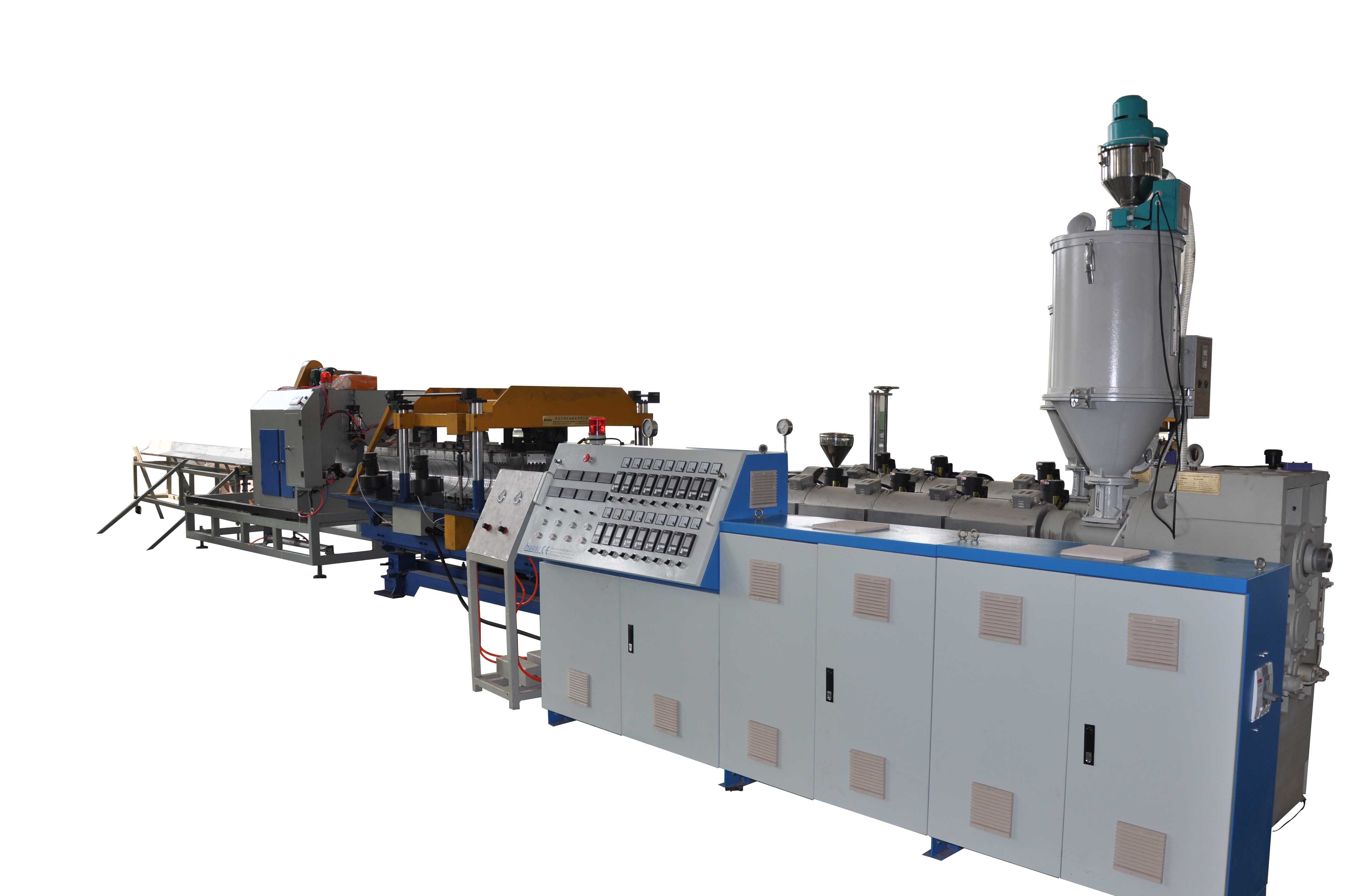 Single Screw High Speed HDPE Pipe Extrusion Machine Water Cooling