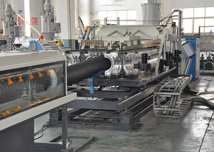PE PVC Cable Protection Pipe Extrusion Line Single Wall Tube